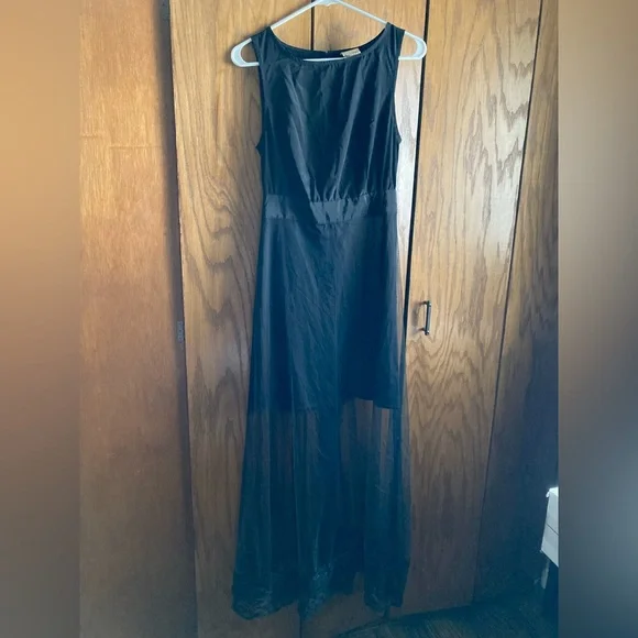 long bridesmaid dress with slit Angelina Sexy Halter Slit Tie Back Long Chiffon Bridesmaid Dresses, Cabernet main image 1